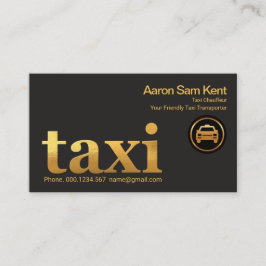 Transport av Retro Faux Guld Taxi signalera till T Visitkort