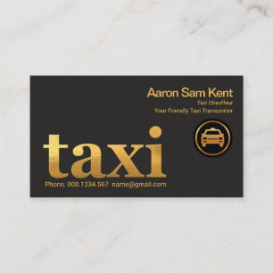 Transport av Retro Faux Guld Taxi signalera till T Visitkort
