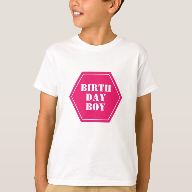 Transport Birthday Boy-tecken T Shirt (Framsida)