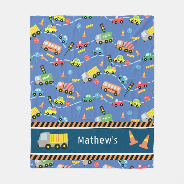 Transport Blue. Fleece Blanket (Framsidan)