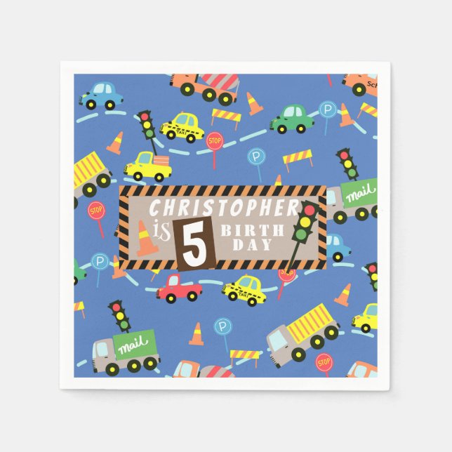 Transport Blue Pappersservett (Framsidan)