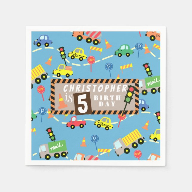 Transport Blue Pappersservett (Framsidan)