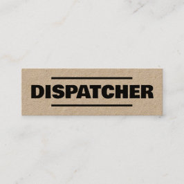 Transport Broker Dispatcher Kraft Mini Visitkort
