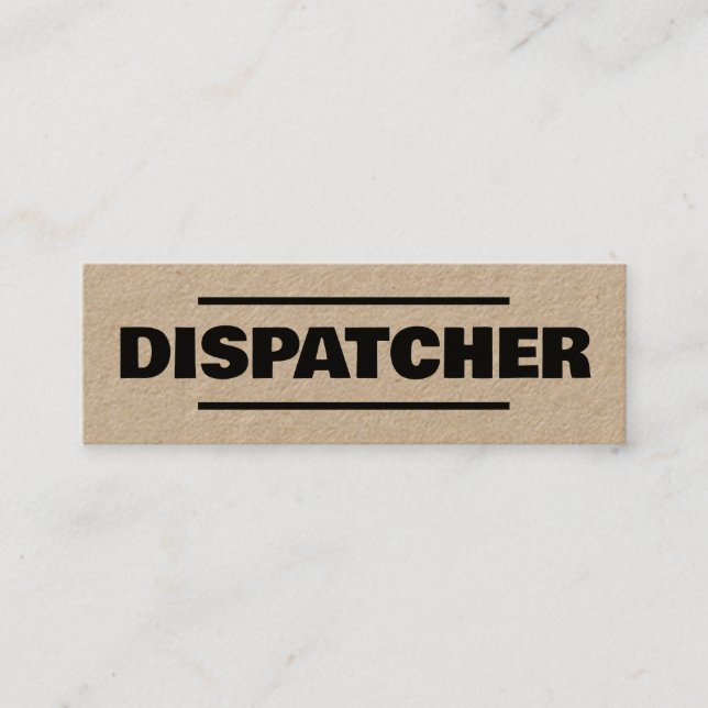 Transport Broker Dispatcher Kraft Mini Visitkort (Framsida)