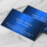 Transport Broker Modern Blue Metall<br><div class="desc">Affärskortet Blue Metall Transport Broker.</div>