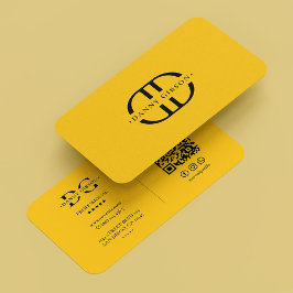 Transport Cab Taxi Driver Monogram G Bright Gult Visitkort