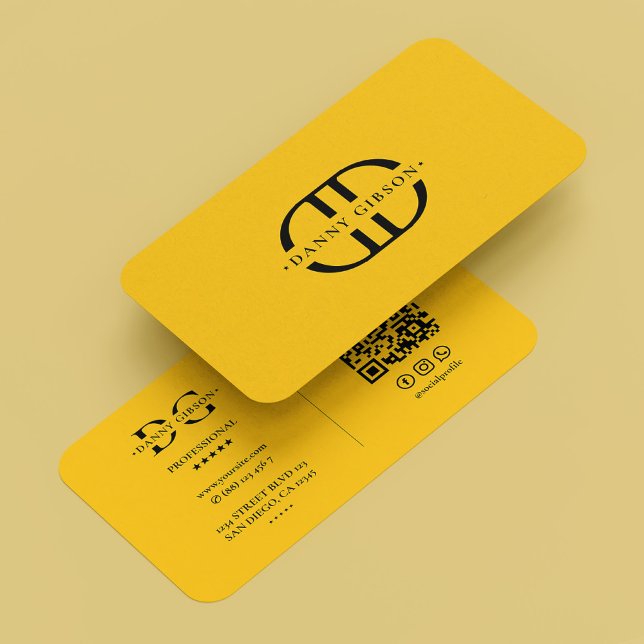 Transport Cab Taxi Driver Monogram G Bright Gult Visitkort (Transport Cab Taxi Driver Monogram G Bright Yellow Business Card
)