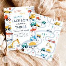 Transport City Cars och Lastbil Boy Birthday