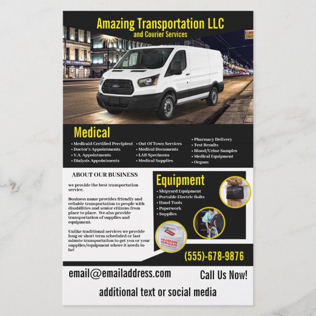 Transport Company Flyer (Framsidan)