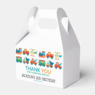 Transport Cute Cars Birthday Tack Presentaskar