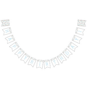 Transport födelsedag vimplar