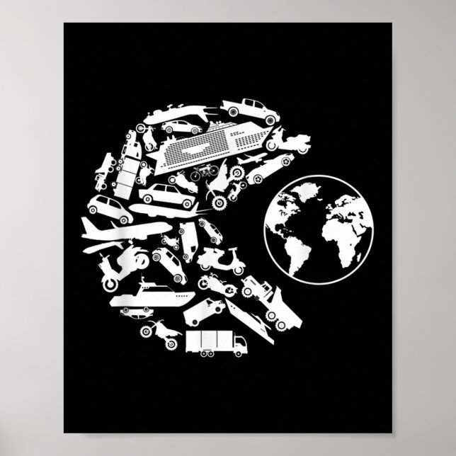 Transport Förstör Jorden Miljöskydd Poster (Framsidan)
