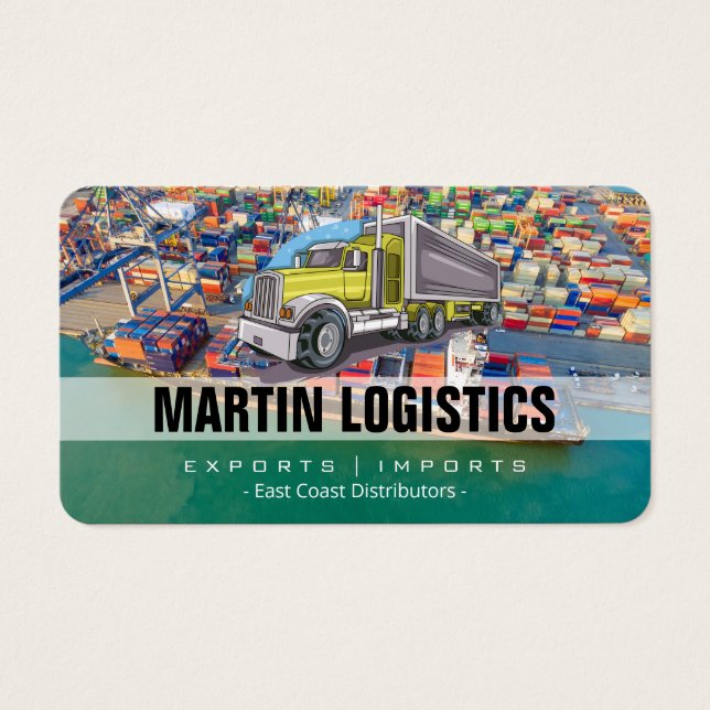 Transport | Logistik | Containerhamn Visitkort (Framsidan)