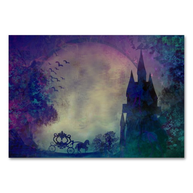 Transport med bord-kort i solnedgång bordsnummer (Framsidan)