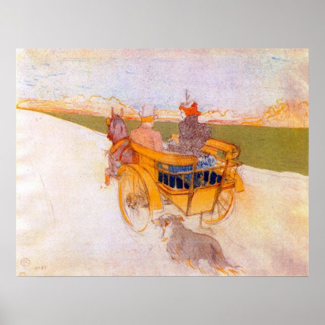Transport med Hund av Toulouse-Lautrec Poster (Framsidan)