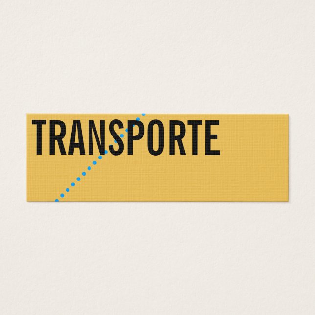 Transport Mini visitkort (Framsidan)