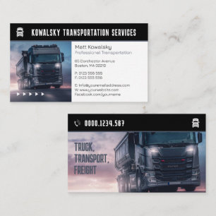 Transport och logistik   AFFÄRSKORTET LASTBIL Visitkort