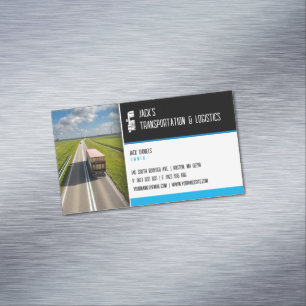 Transport och logistik   LASTBIL Magnetiska Visitkort
