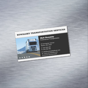 Transport och logistik   Lastbil Magnetiska Visitkort