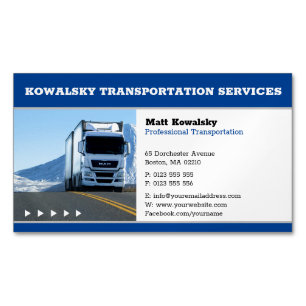 Transport och logistik Lastbil Magnetiska Visitkort