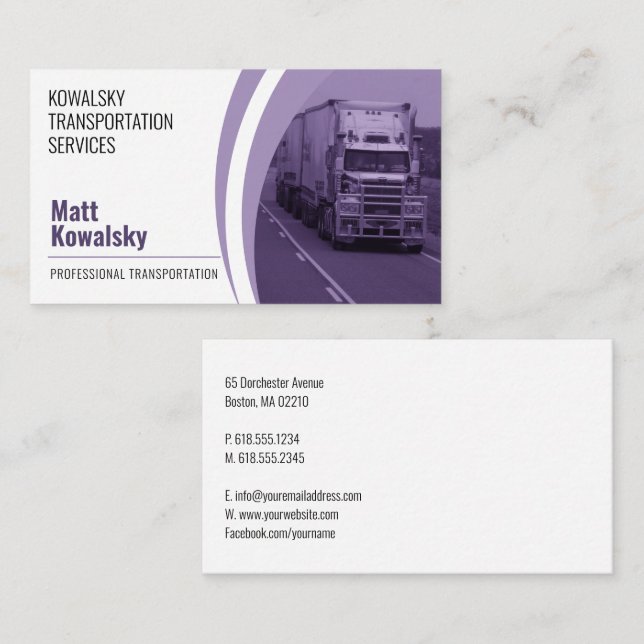 Transport och logistik | LASTBIL Visitkort (Fram/baksida)