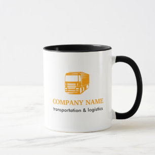 Transport och logistiklogotypmugg mugg