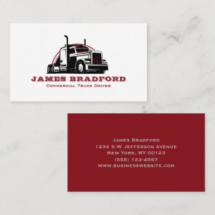 Transport Semi Trucker Trucker Company Visitkort