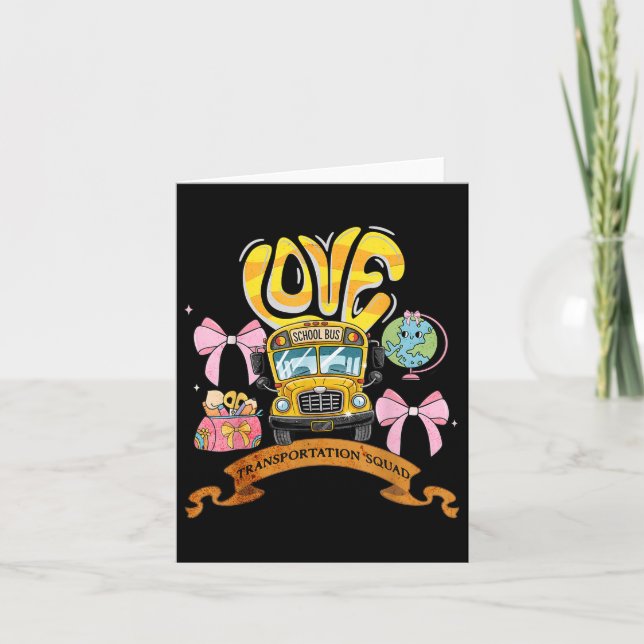 Transport Squad Doodle Buss Aide tillbaka till Sch Kort (Framsida)