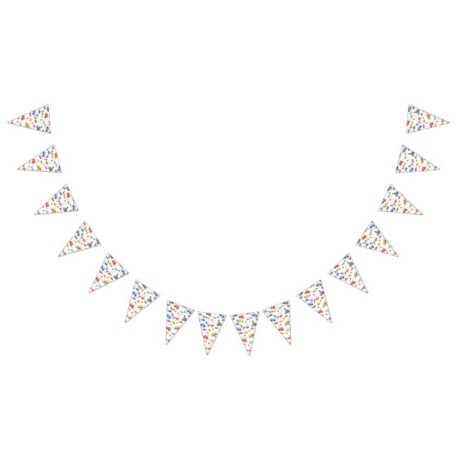 Transport White buntbanderoll Vimplar (Alla)