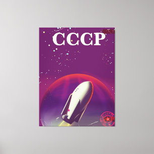 Transportaffisch för CCCP Sovjetrymden tävling Canvastryck