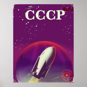 Transportaffisch för CCCP Sovjetrymden tävling Poster