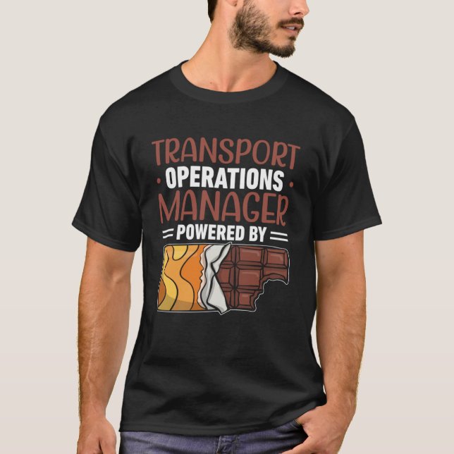 Transportansvarig med Chocolate-funktion T Shirt (Framsida)