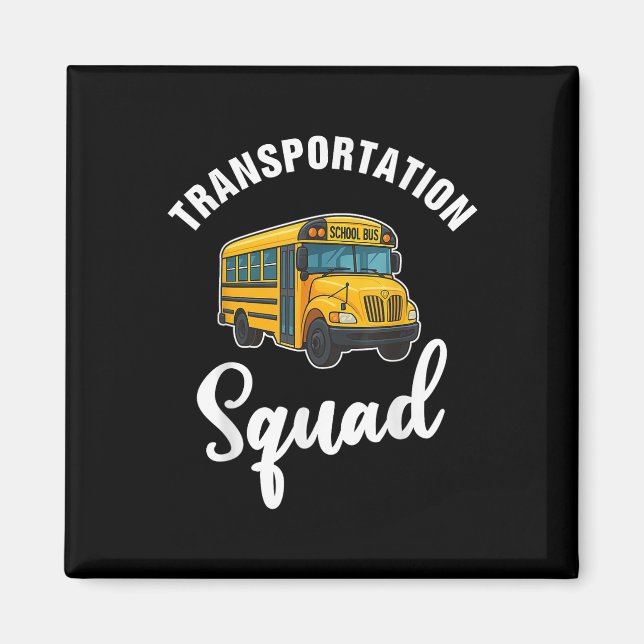 Transportationskvadron Rollig Bussförare Tillbaka  Magnet (Framsidan)