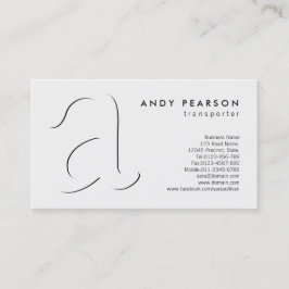 Transporter AutomotiveServices Shadow BoldMonogram Visitkort