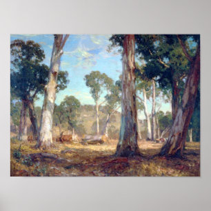 Transporter av timmer Hans Heysen 1911 New South W Poster