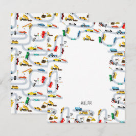 Transportfordon Bilar & Lastbilar Landsväg Barn Anteckningskort