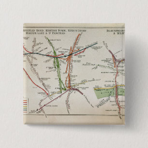 Transportkarta av London, c.1915 Knapp