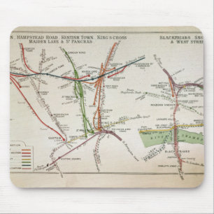 Transportkarta av London, c.1915 Musmatta