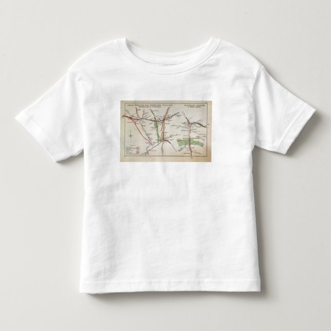 Transportkarta av London, c.1915 Tee Shirt (Framsida)
