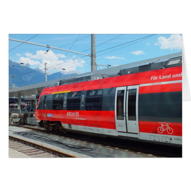 Transportkort för tåg hälsningskort (Framsidan Horizontal)