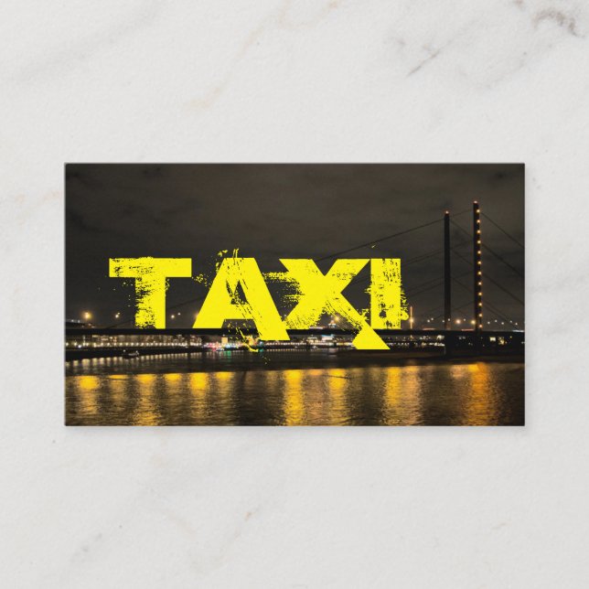Transportör för förarhytten i taxi visitkort (Framsida)