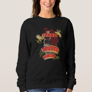 Transportör Tatuering med Bläckad Dödskalle & Röda T Shirt