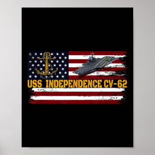 Transportör US Independence Cv-62 Veterans Day Far Poster