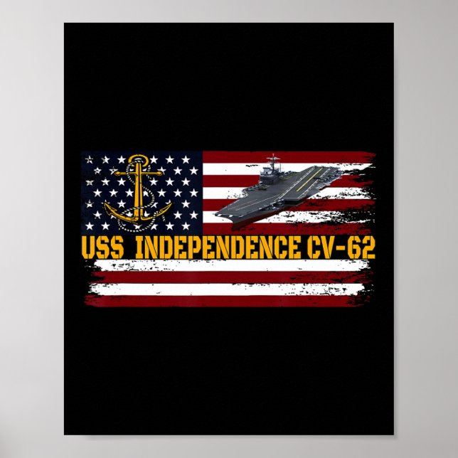 Transportör US Independence Cv-62 Veterans Day Far Poster (Framsidan)