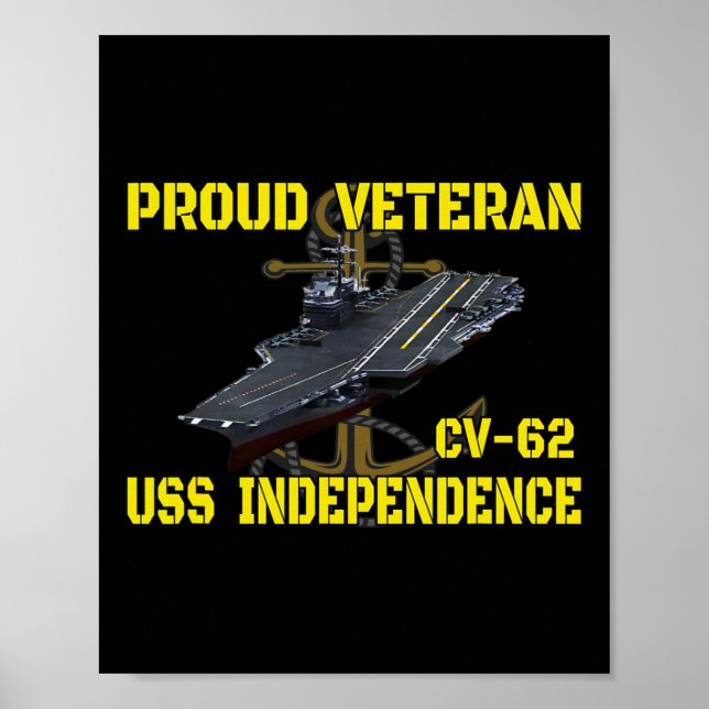 Transportör US Independence Cv-62 Veterans Day Far Poster (Framsidan)