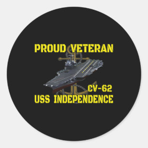 Transportör US Independence Cv-62 Veterans Day Far Runt Klistermärke