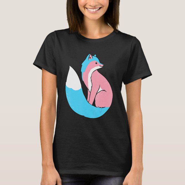 TransPride Fox Transgender T Shirt (Framsida)