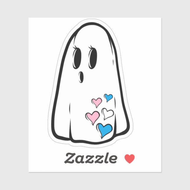 TransPride Ghost Klistermärken (Ark)