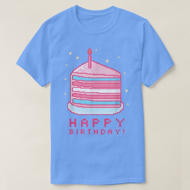 TransPride Grattis på födelsedagen Transgender  T Shirt (Design framsida)
