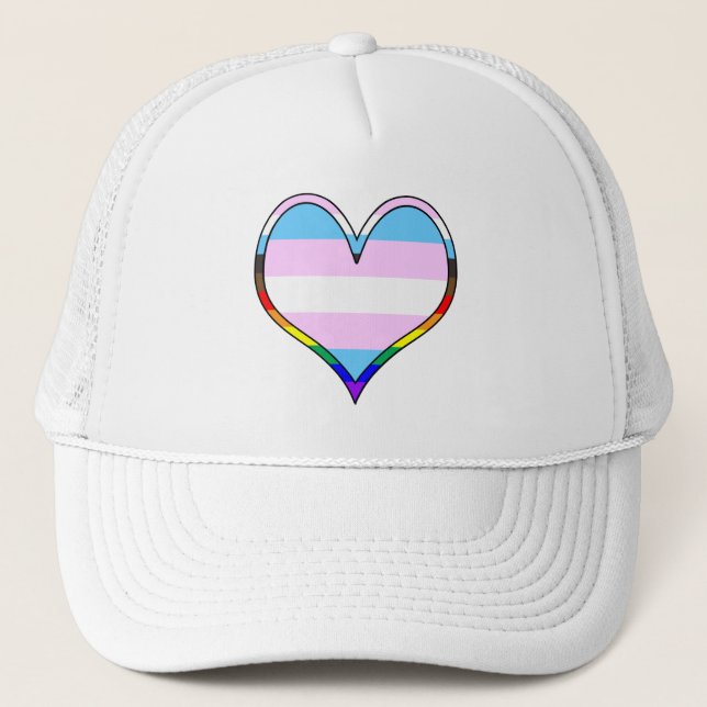 TransPride Heart-Truckerkeps Keps (Framsida)